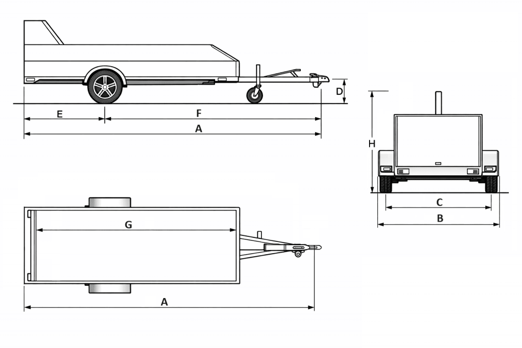 DIMENSIONES DE UN REMOLQUE PARA FICHA REDUCIDA