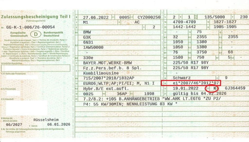 DOCUMENTACIÓN ALEMANA TEIL I CON LETRA K EN CAMPO 17