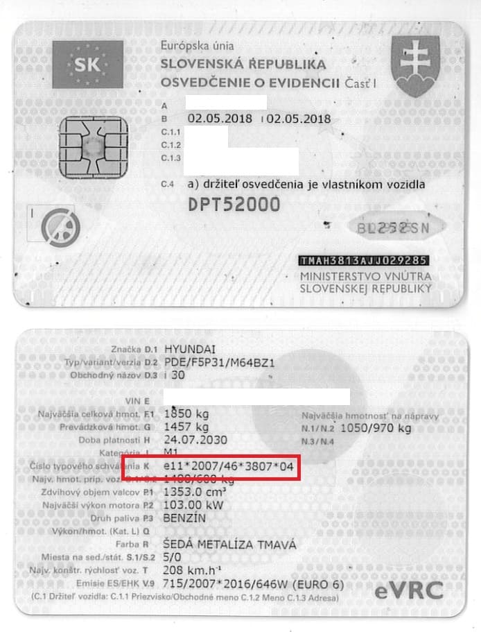 DOCUMENTACIÓN ESLOVAQUIA PARTE I CON CONTRASEÑA EUROPEA EN CAMPO K