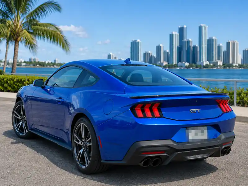 Foto trasera de coche americano para homologación individual