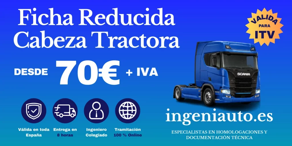 precio ficha reducida cabeza tractora