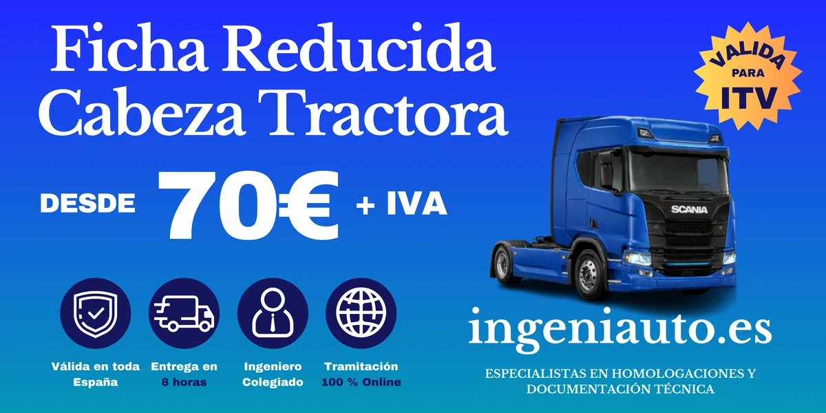 precio ficha reducida cabeza tractora
