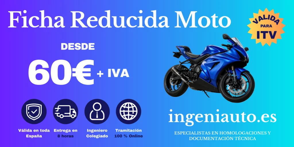 precio ficha reducida moto